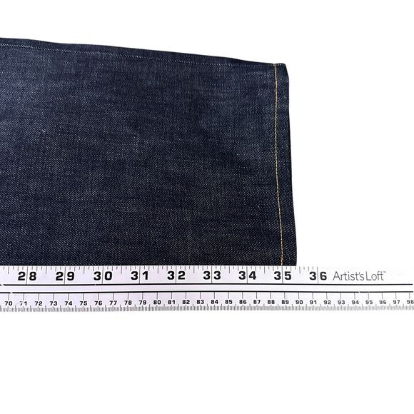 Yves Saint Laurent Paris Jeans D03 M/ST-LW Mens 36 YSL Dark Blue Denim Japan New - Picture 15 of 16